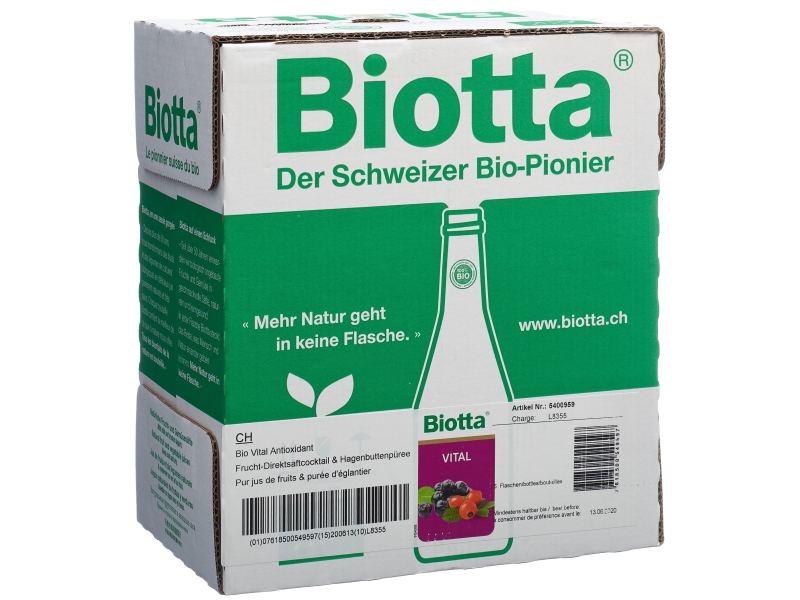 BIOTTA Vital Antioxidant 6 flacons 5 dl