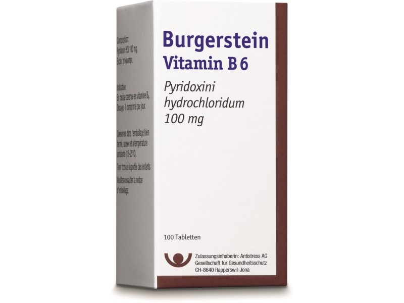 BURGERSTEIN Vitamin B6 comprimés 100mg 100 pièces