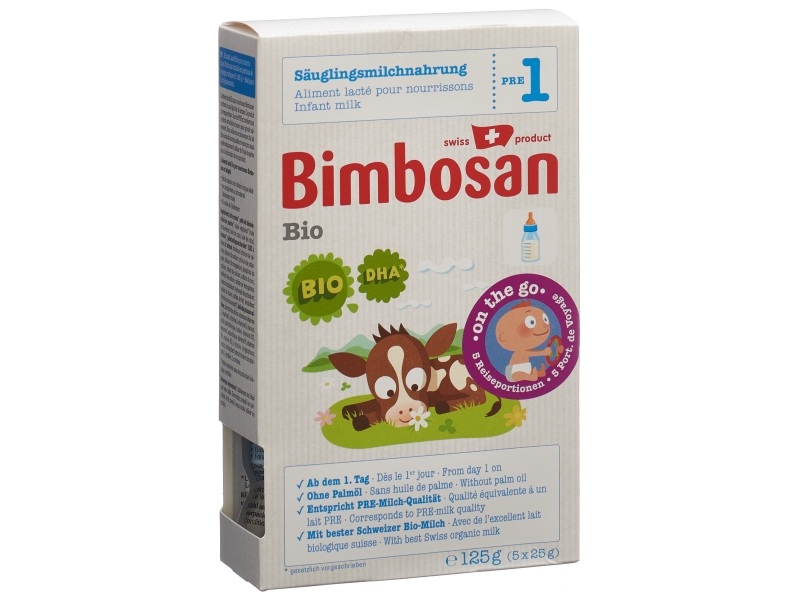 BIMBOSAN Bio 1 lait pour nourrissons port. de voy. 5x25 g