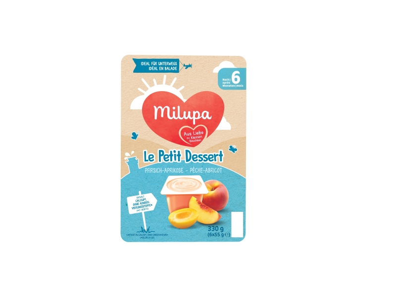 MILUPA le Petit Dessert Pfirsich Aprikose 6 x 55 g