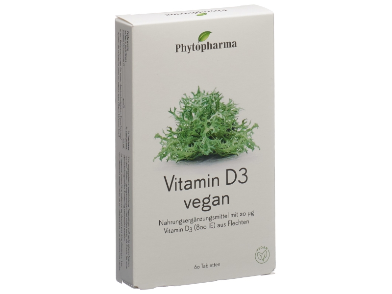 PHYTOPHARMA Vitamine D3 60 comprimés vegan
