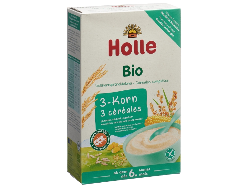 HOLLE bouillie 3 céréales bio 250 g