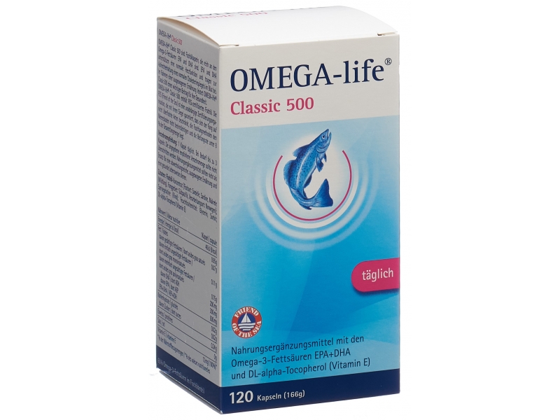 OMEGA-LIFE gel capsules 500 mg 120 pièces