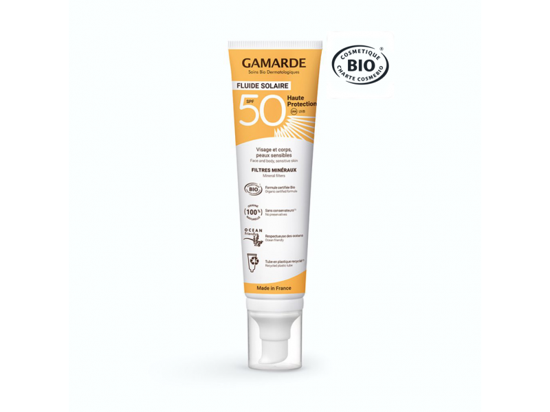 GAMARDE Solaire Protection et Soin fluide solaire SPF 50 tube 100 ml