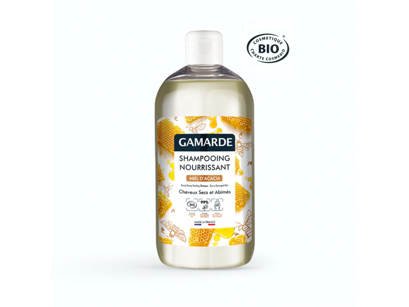 GAMARDE Capillaire Beauté des cheveux shampooing nourrissant-miel d'acacia flacon 500 ml