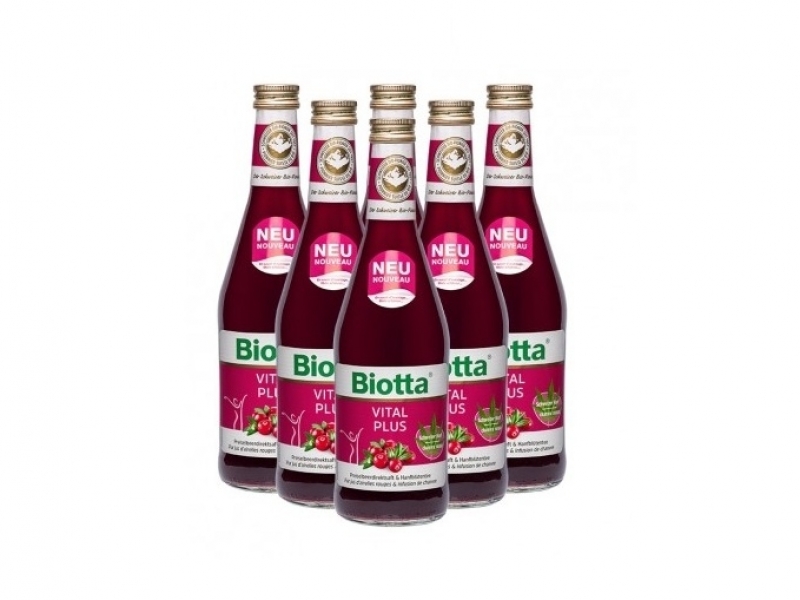 BIOTTA Vital Plus Preiselbeere & Hanf 6 x 5 dl